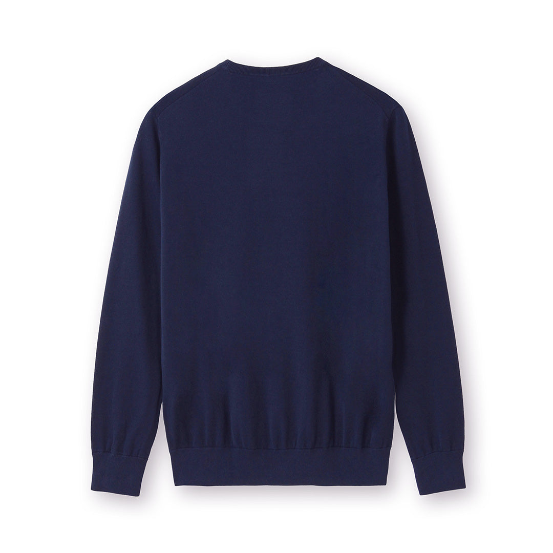 【Renewal】Crew Neck Knit Color: Deep Blue