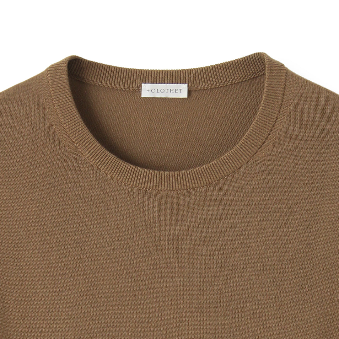 【Renewal】Crew Neck Knit Color: Fawn