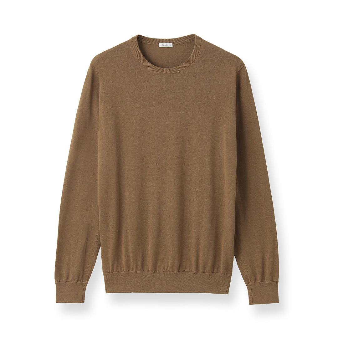 【Renewal】Crew Neck Knit Color: Fawn