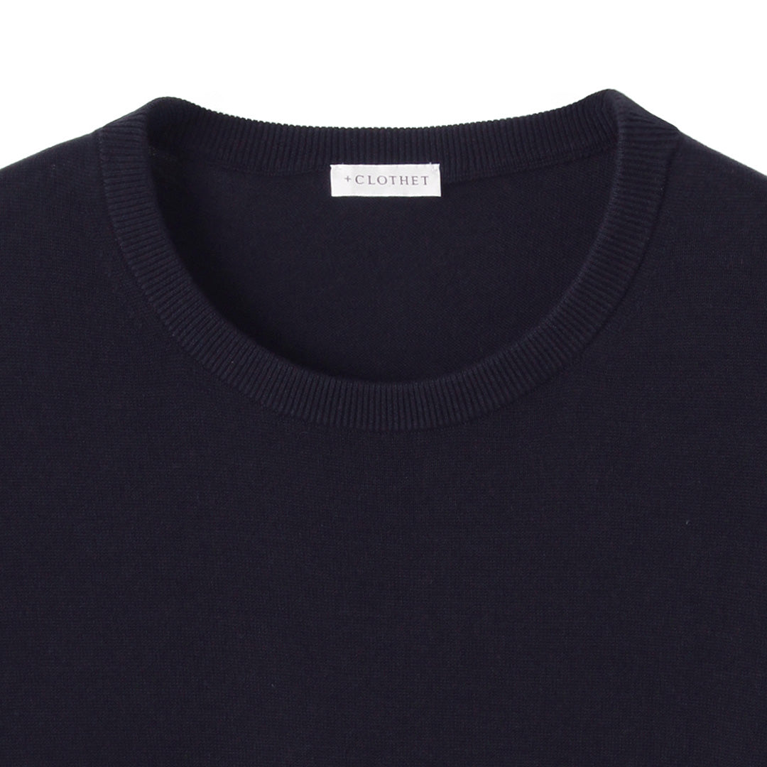 【Renewal】Crew Neck Knit Color: Navy