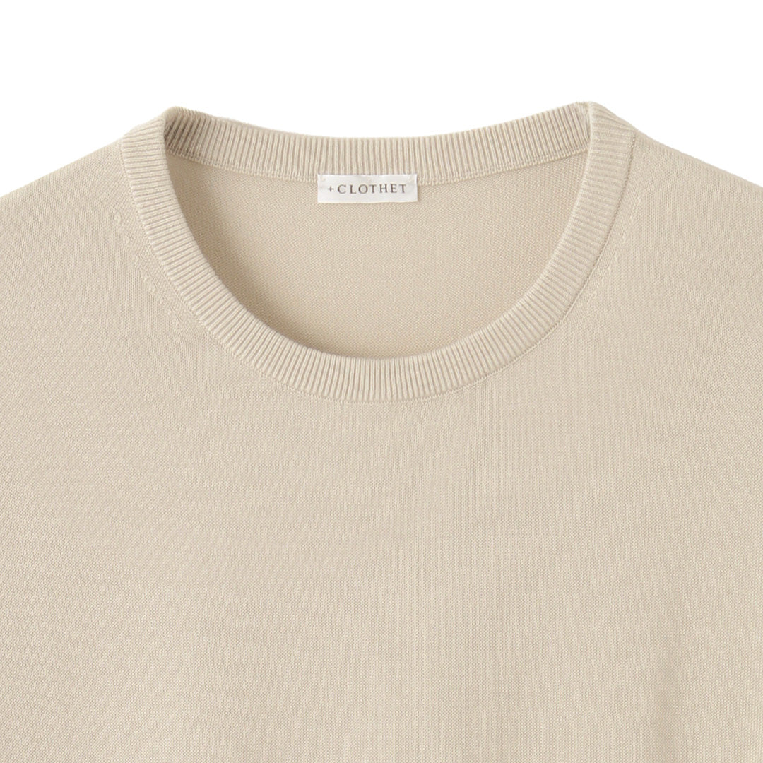 【Renewal】Crew Neck Knit Color: Pearl