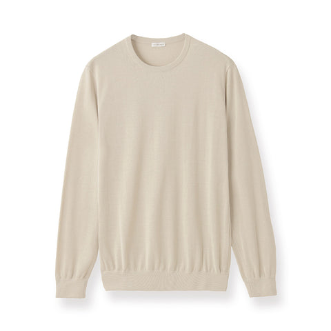 【Renewal】Crew Neck Knit Color: Pearl