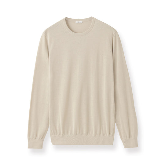 【Renewal】Crew Neck Knit Color: Pearl