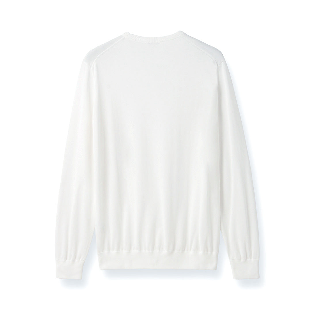 【Renewal】Crew Neck Knit Color: White