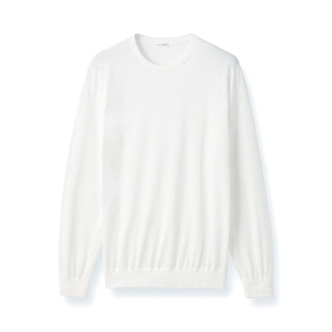 【Renewal】Crew Neck Knit Color: White
