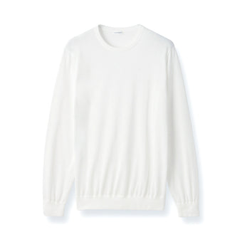 【Renewal】Crew Neck Knit Color: White