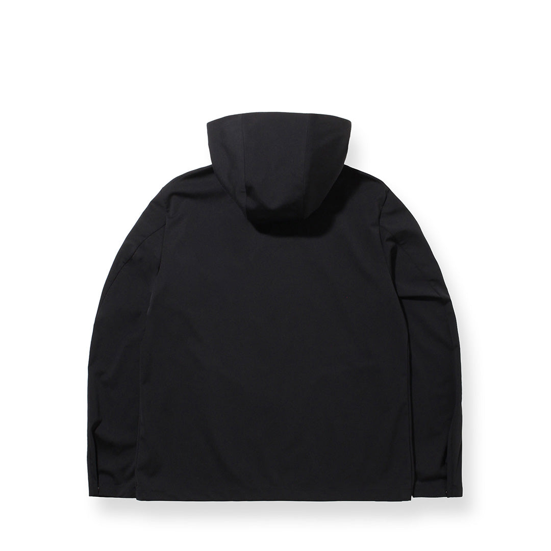 Matte Twist Tailored Zip Hoodie Color: Black