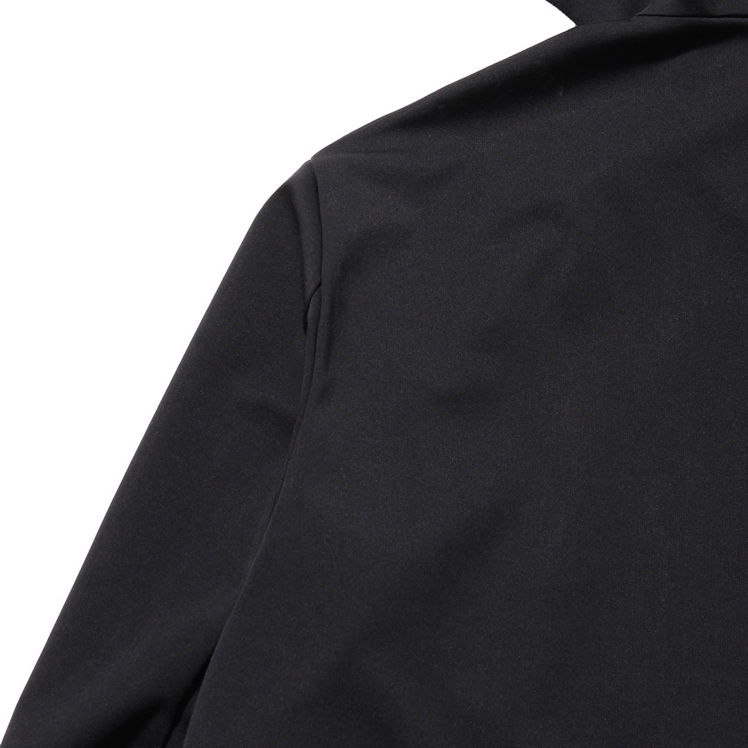 Matte Twist Tailored Zip Hoodie Color: Black