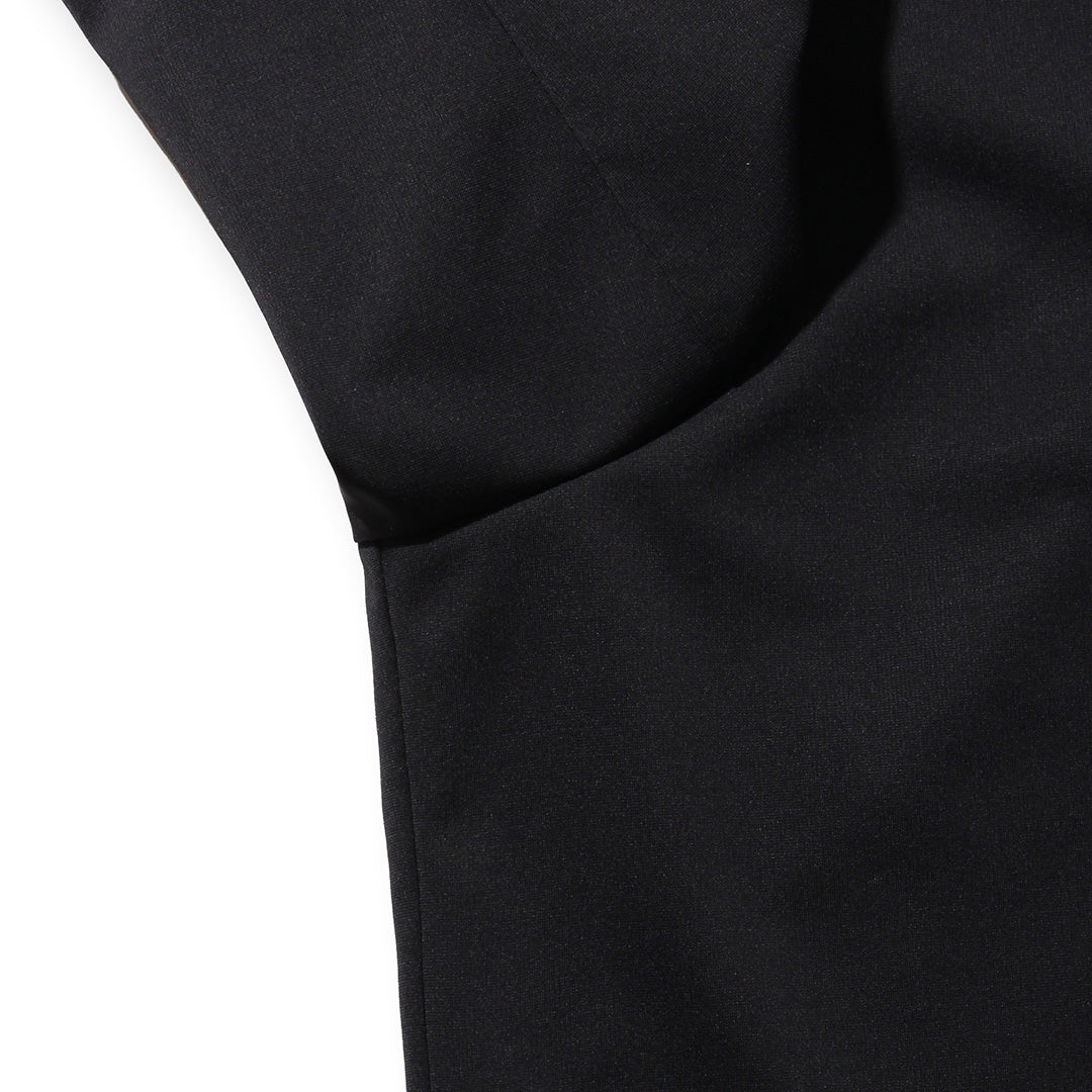 Matte Twist Tailored Zip Hoodie Color: Black