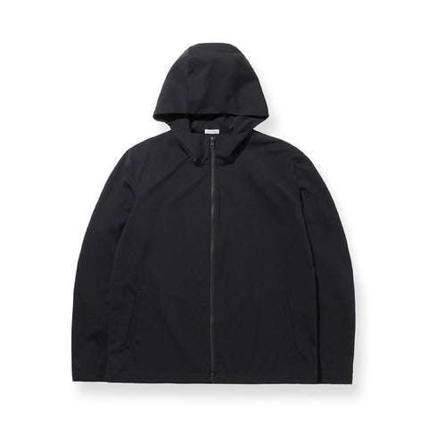 Matte Twist Tailored Zip Hoodie Color: Black