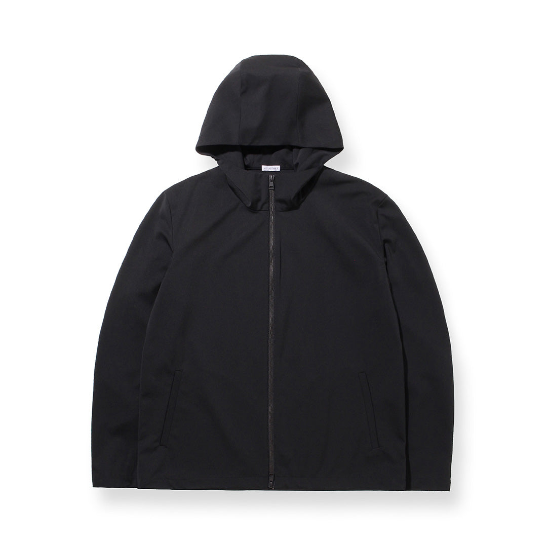 Matte Twist Tailored Zip Hoodie Color: Black