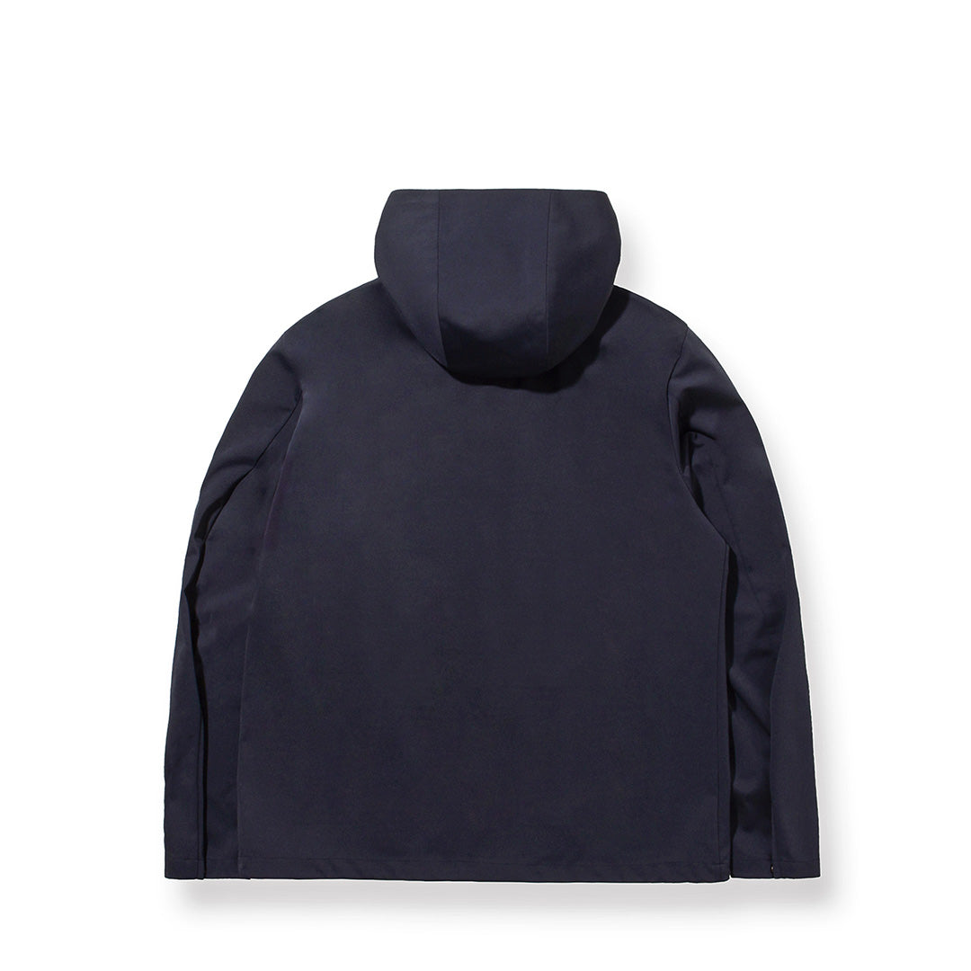 Matte Twist Tailored Zip Hoodie Color: Navy