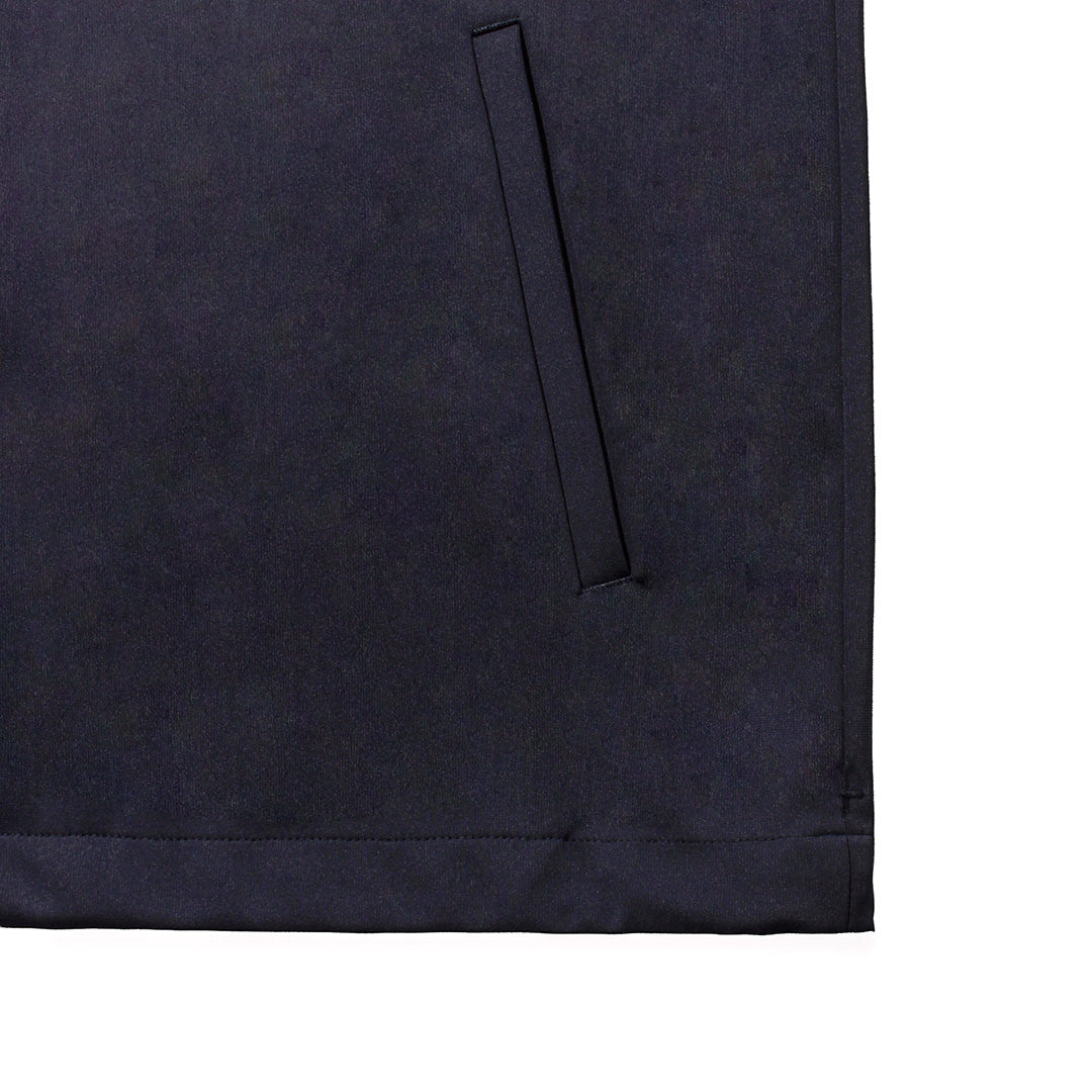 Matte Twist Tailored Zip Hoodie Color: Navy