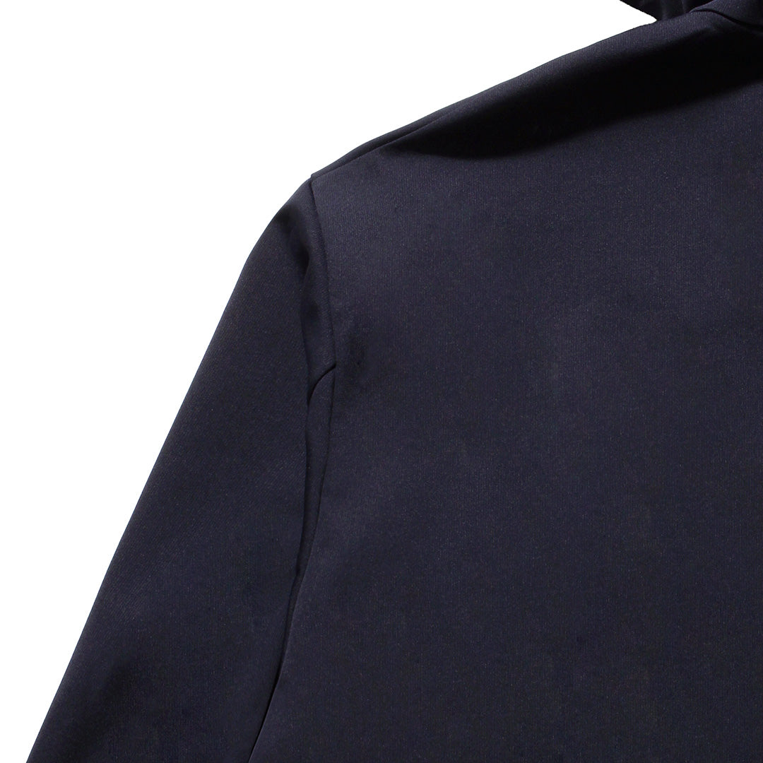 Matte Twist Tailored Zip Hoodie Color: Navy