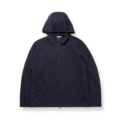 Matte Twist Tailored Zip Hoodie Color: Navy