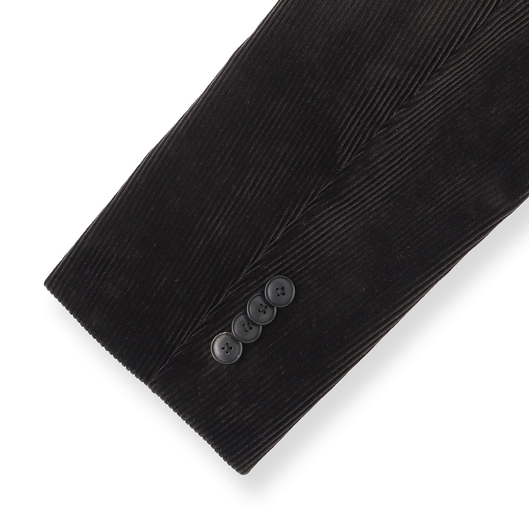 【Renewal】SUVIN PLATINUM Corduroy Tailored Jacket Color: Black