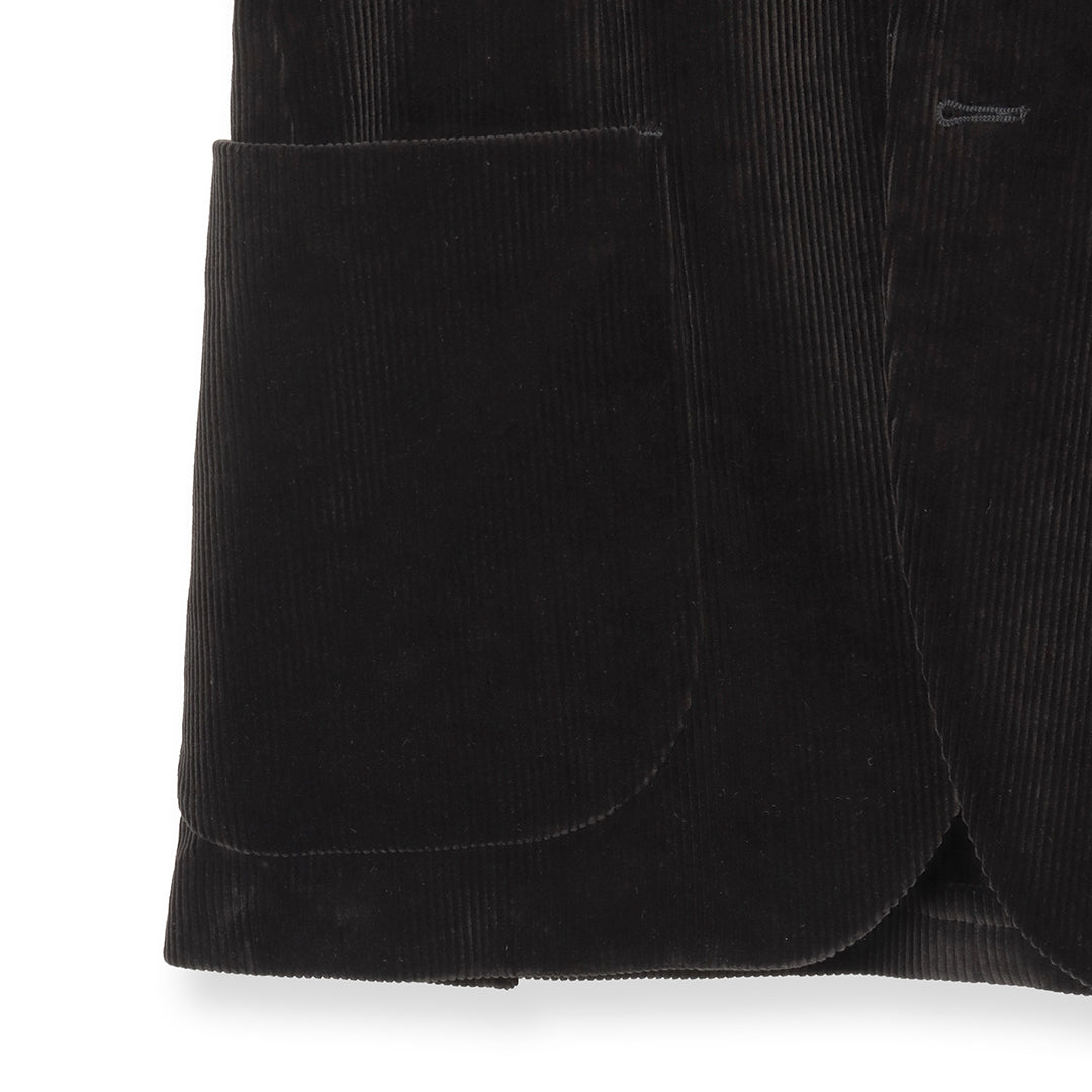 【Renewal】SUVIN PLATINUM Corduroy Tailored Jacket Color: Black