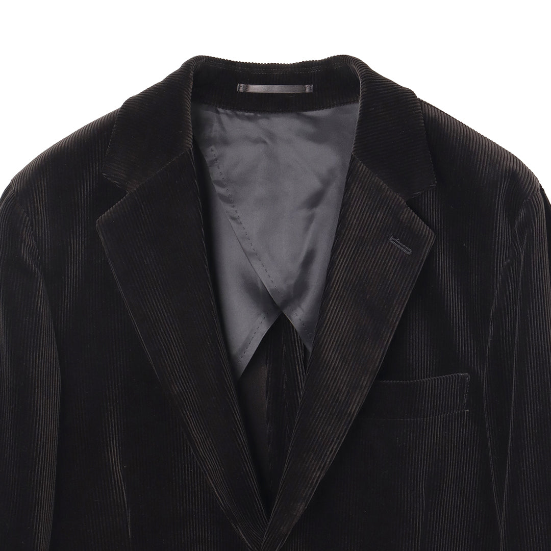 【Renewal】SUVIN PLATINUM Corduroy Tailored Jacket Color: Black
