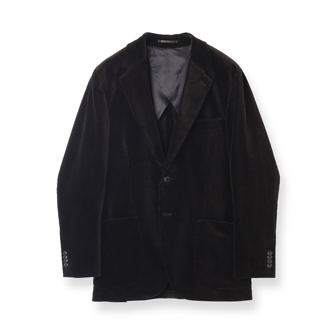 【Renewal】SUVIN PLATINUM Corduroy Tailored Jacket Color: Black