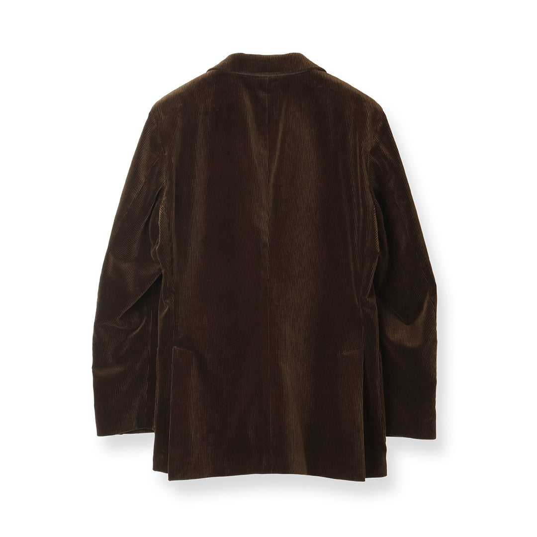 【Renewal】SUVIN PLATINUM Corduroy Tailored Jacket Color: Brown