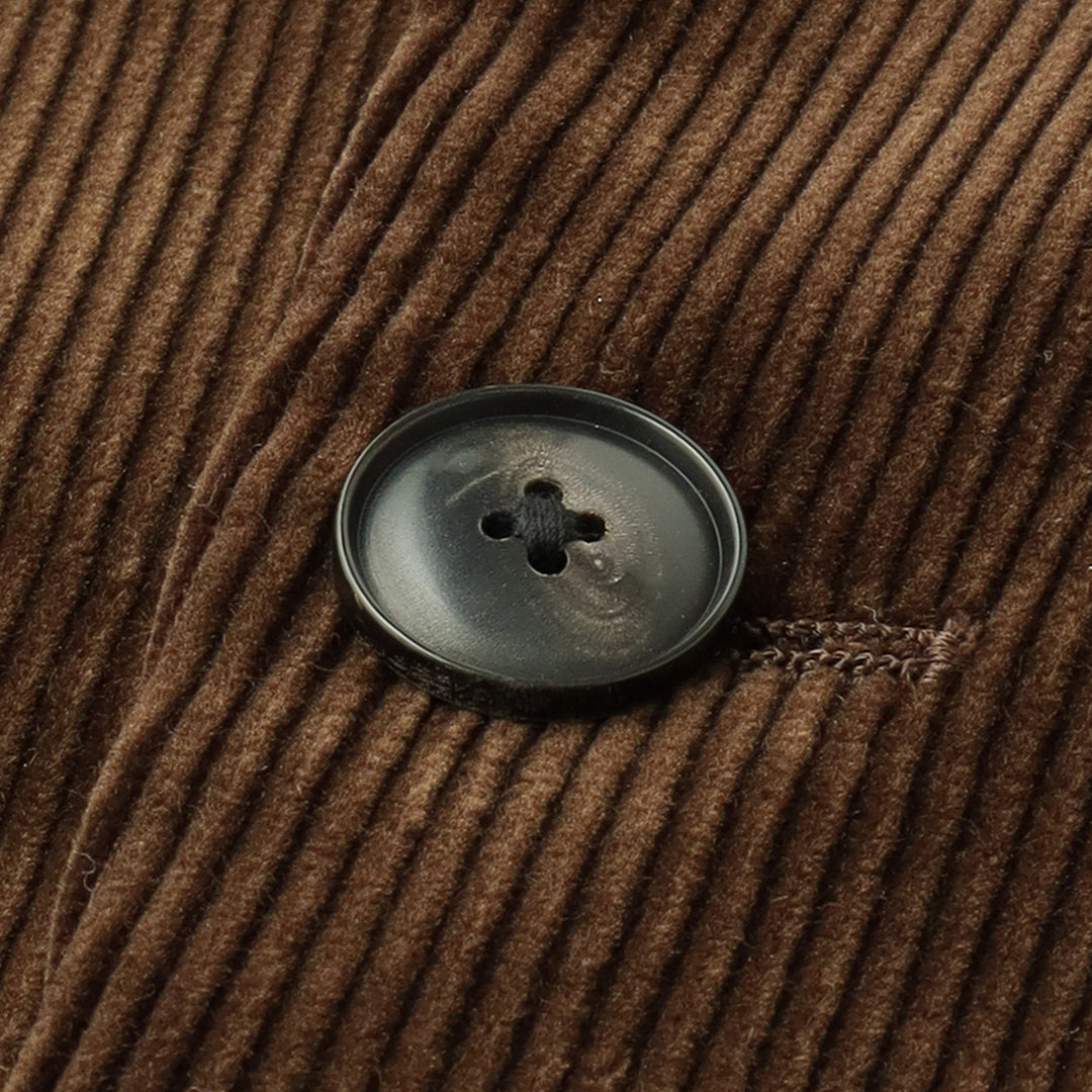 【Renewal】SUVIN PLATINUM Corduroy Tailored Jacket Color: Brown