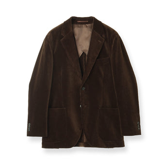 【Renewal】SUVIN PLATINUM Corduroy Tailored Jacket Color: Brown
