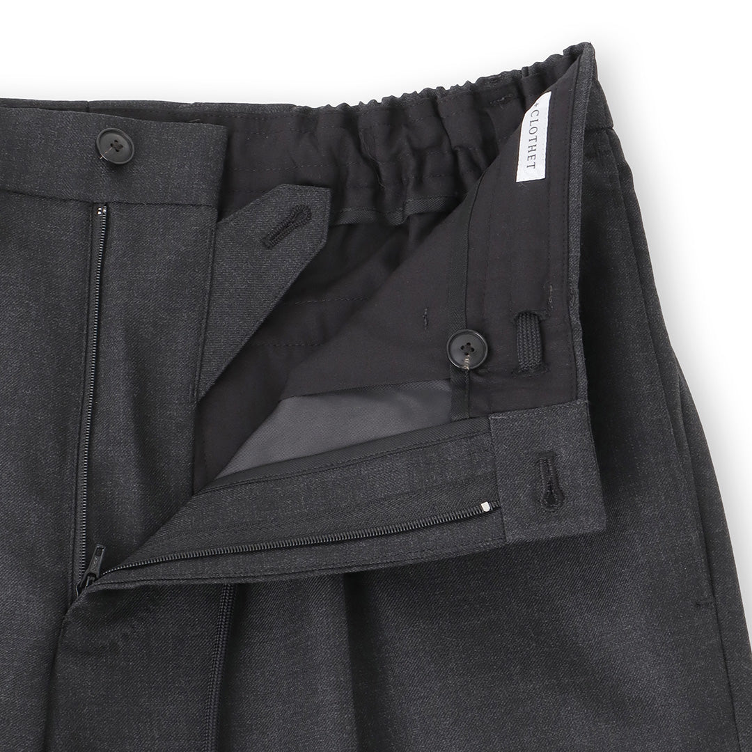 【Renewal】Twill Easy Trousers Color: Charcoal