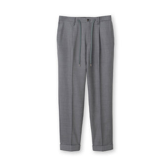 【Renewal】Twill Easy Trousers Color: Light Gray