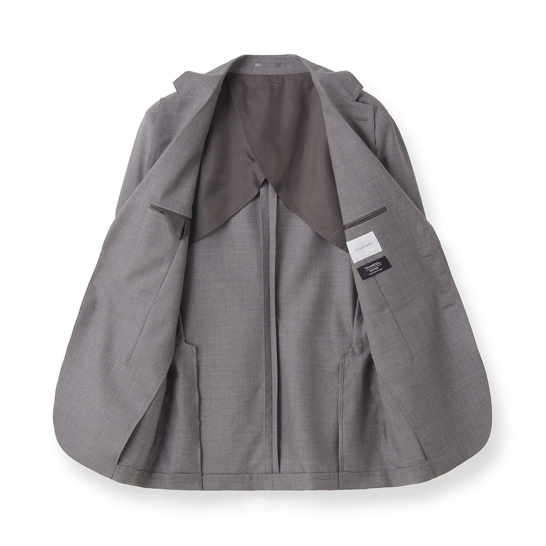【Renewal】 Twill Tailored Jacket Color: Light Gray