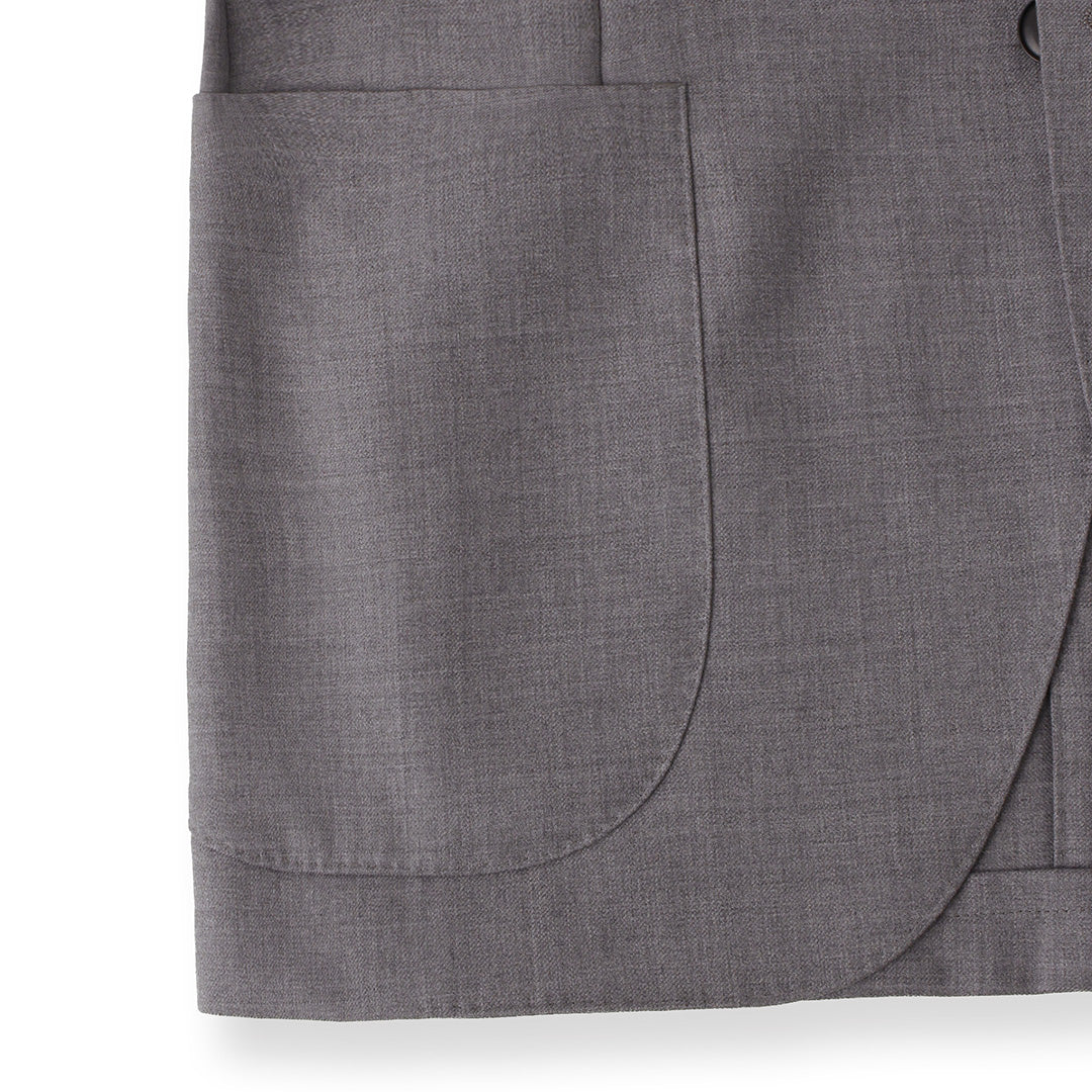 【Renewal】 Twill Tailored Jacket Color: Light Gray