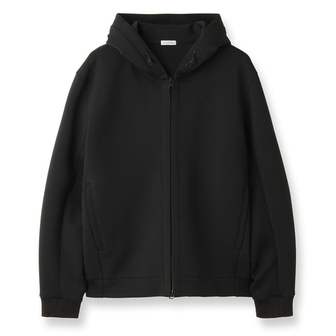 Triacetate Scuba Jersey Hoodie Color: Black