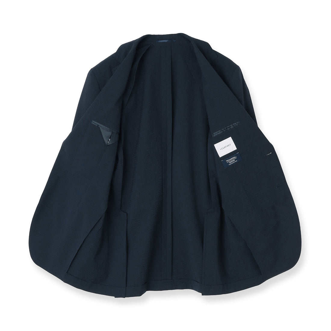 【Renewal】Seersucker Tailored Jacket Color: Deep Navy