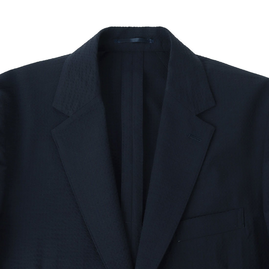 【Renewal】Seersucker Tailored Jacket Color: Deep Navy