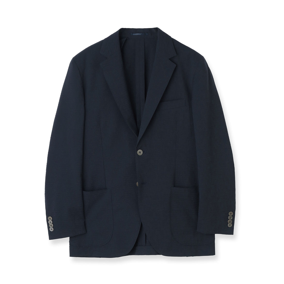 【Renewal】Seersucker Tailored Jacket Color: Deep Navy
