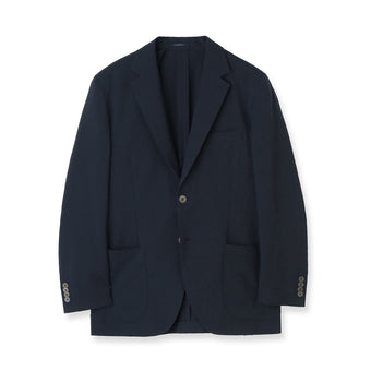【Renewal】Seersucker Tailored Jacket Color: Deep Navy