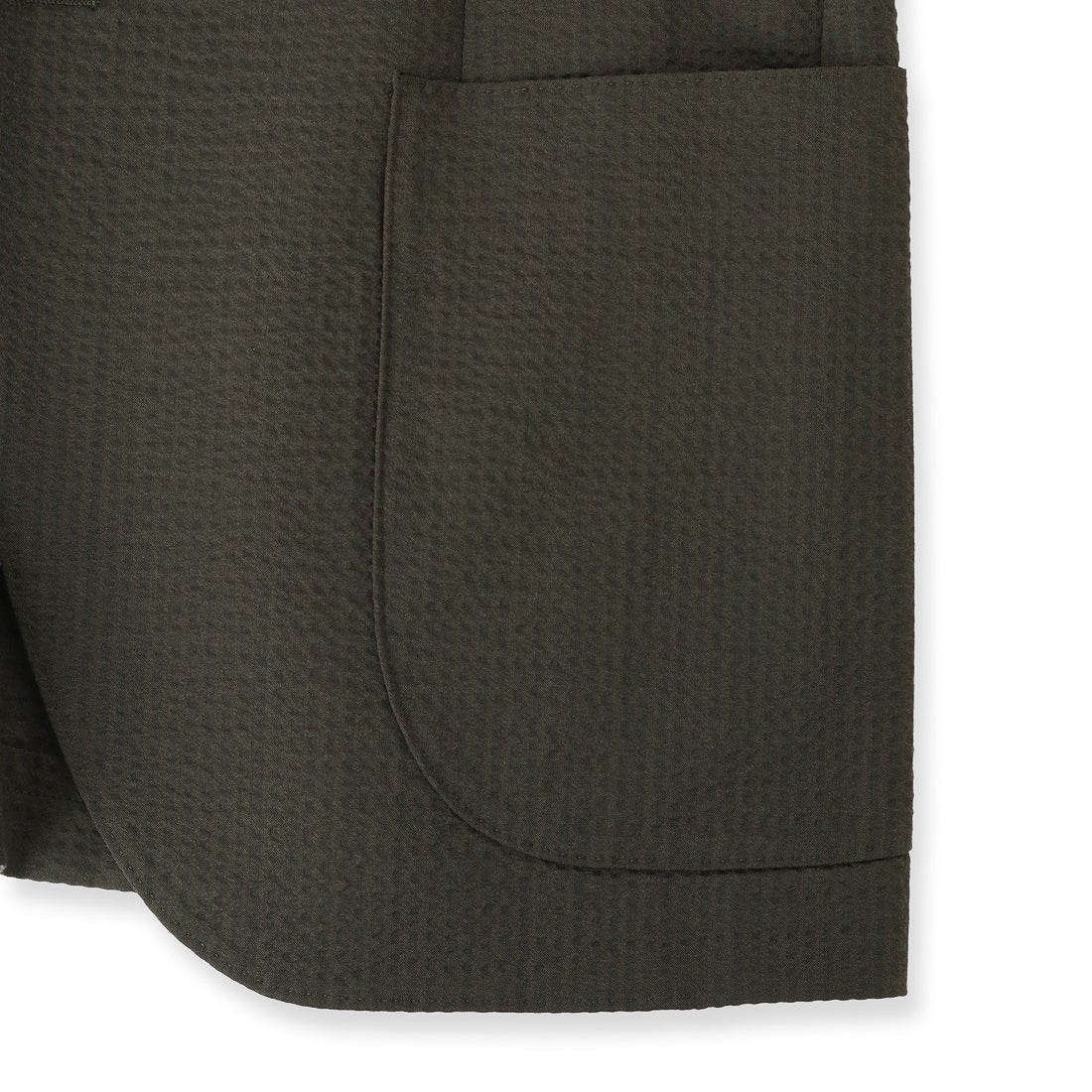 【Renewal】Seersucker Tailored Jacket Color: Olive