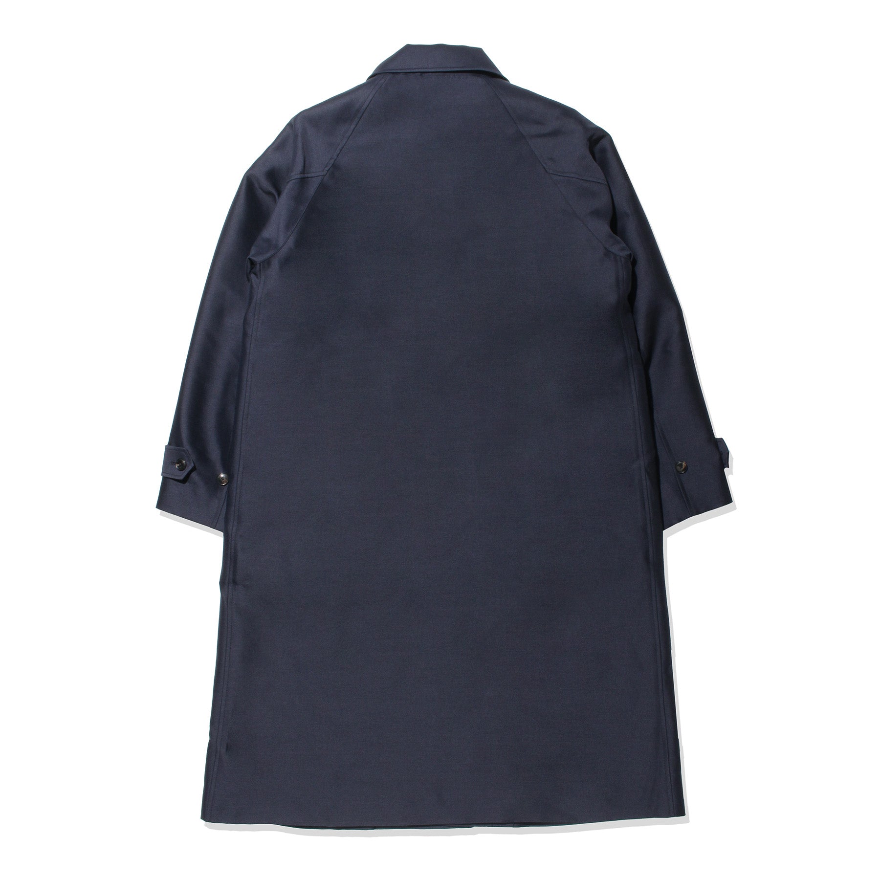 Silk Wool Bal Collar Coat Color: Navy