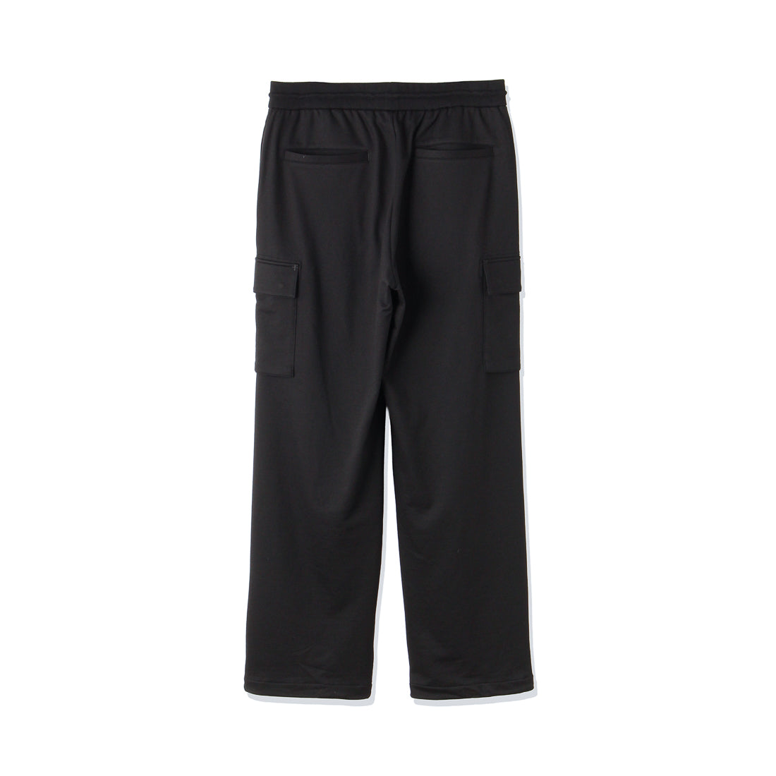 Smooth Terry Wide Cargo Pants Color: Black