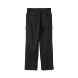 Smooth Terry Wide Cargo Pants Color: Black