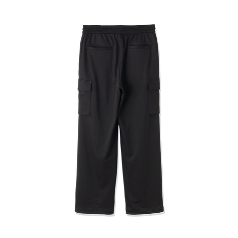 Smooth Terry Wide Cargo Pants Color: Black