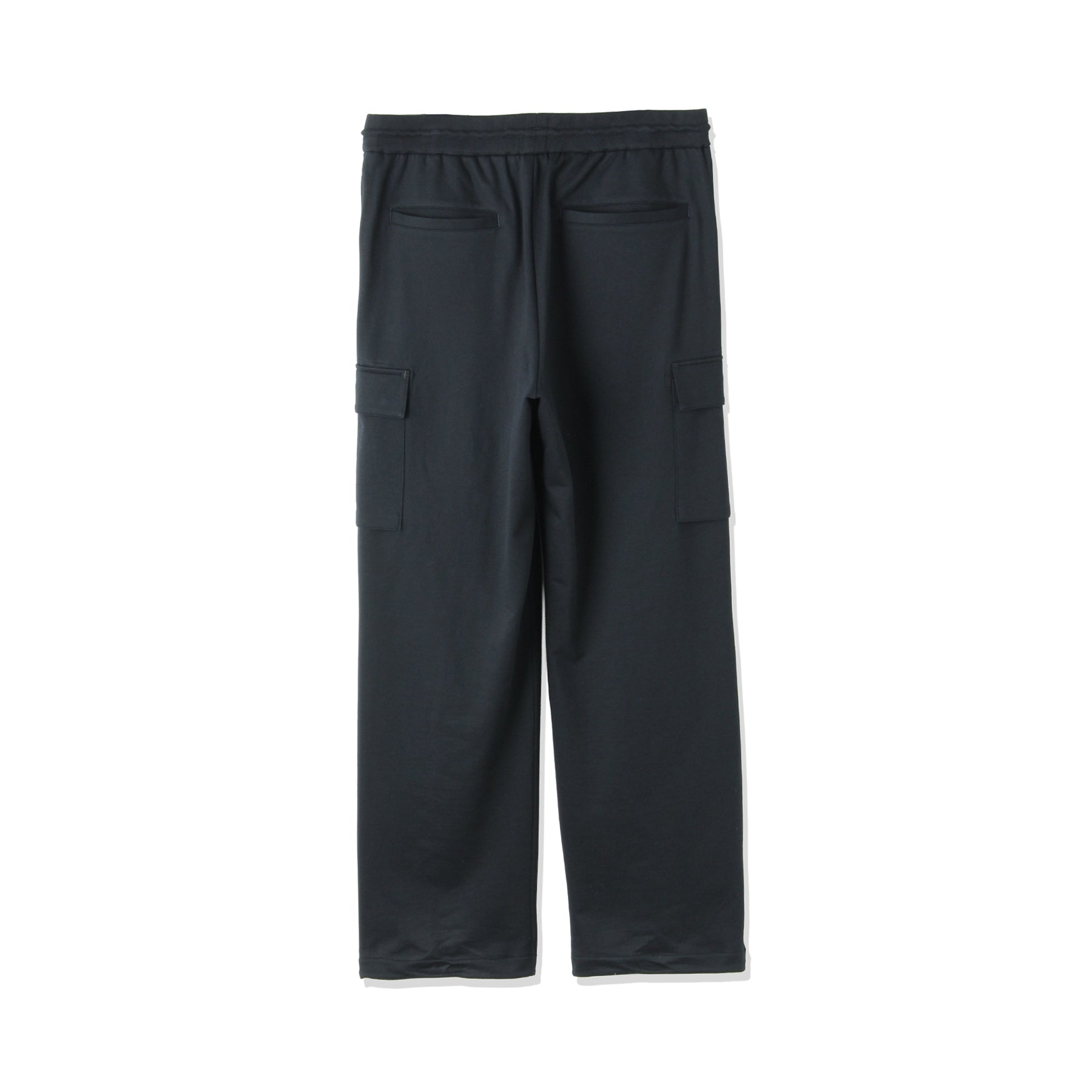 Smooth Terry Wide Cargo Pants Color: Navy