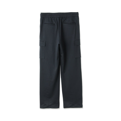 Smooth Terry Wide Cargo Pants Color: Navy