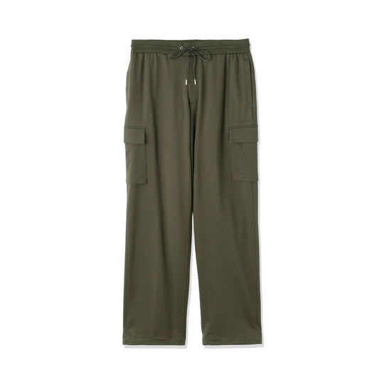 Smooth Terry Wide Cargo Pants Color: Olive