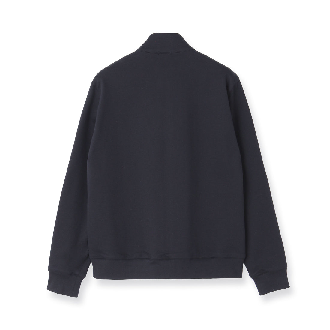 Smooth Terry Stand Collar Zip Up  Color: Navy