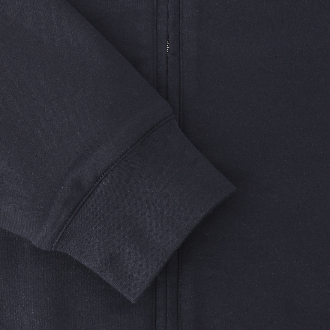 Smooth Terry Stand Collar Zip Up  Color: Navy