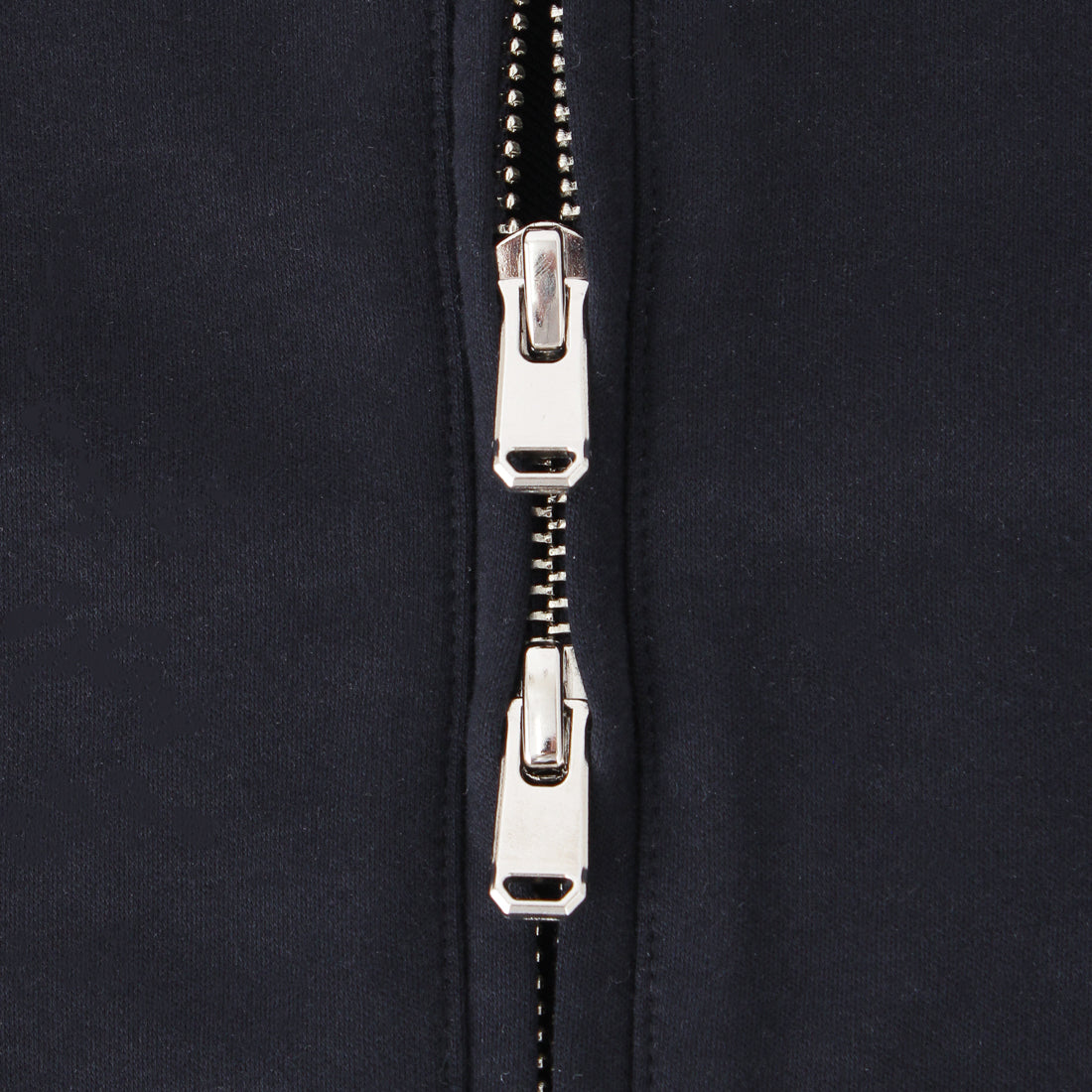 Smooth Terry Stand Collar Zip Up  Color: Navy