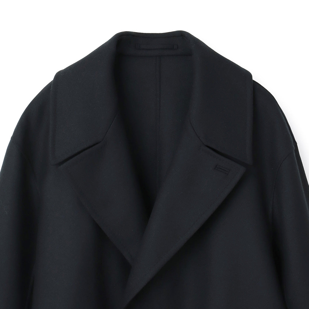 【10/24販売開始】Super140’s Melton Single Ulster Coat Color: Navy