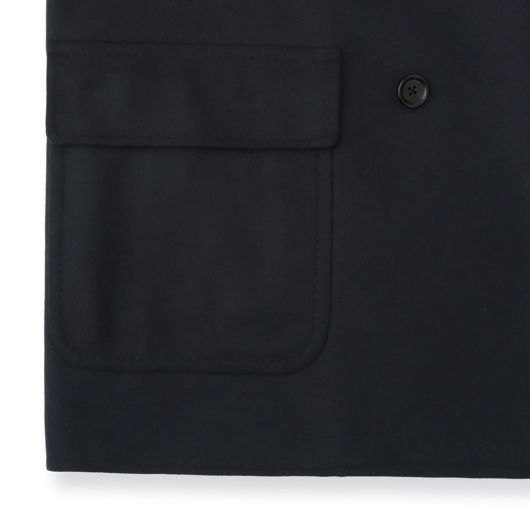 【10/24販売開始】Super140’s Melton Single Ulster Coat Color: Navy