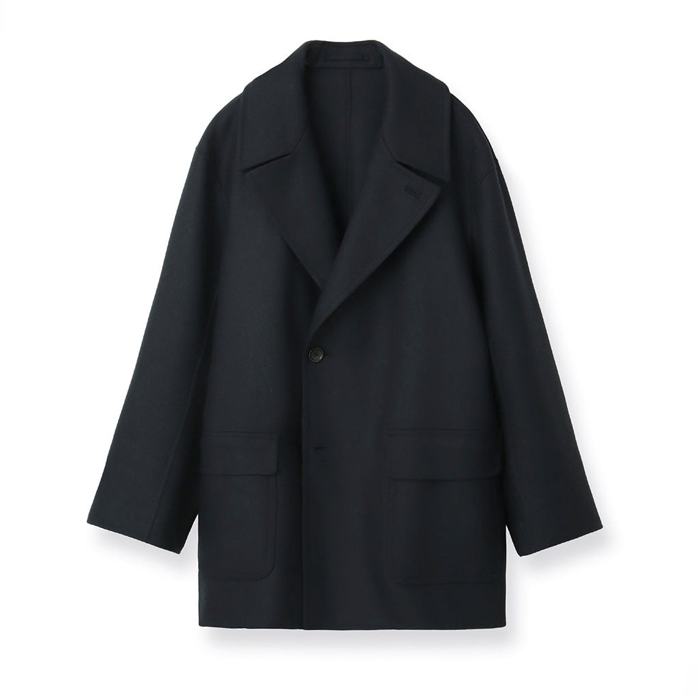 【10/24販売開始】Super140’s Melton Single Ulster Coat Color: Navy