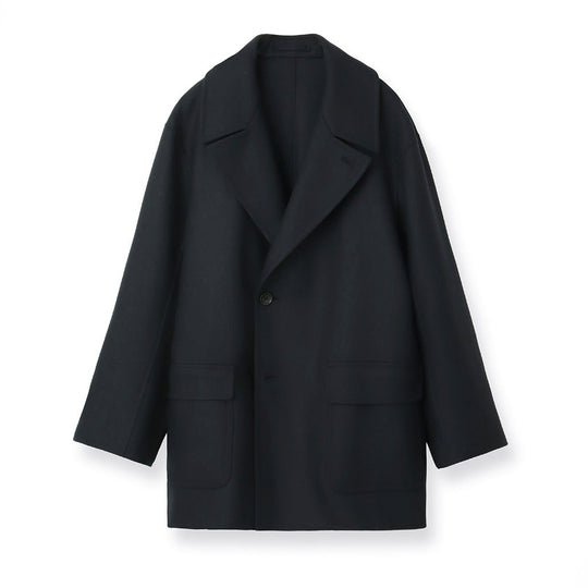 【10/24販売開始】Super140’s Melton Single Ulster Coat Color: Navy